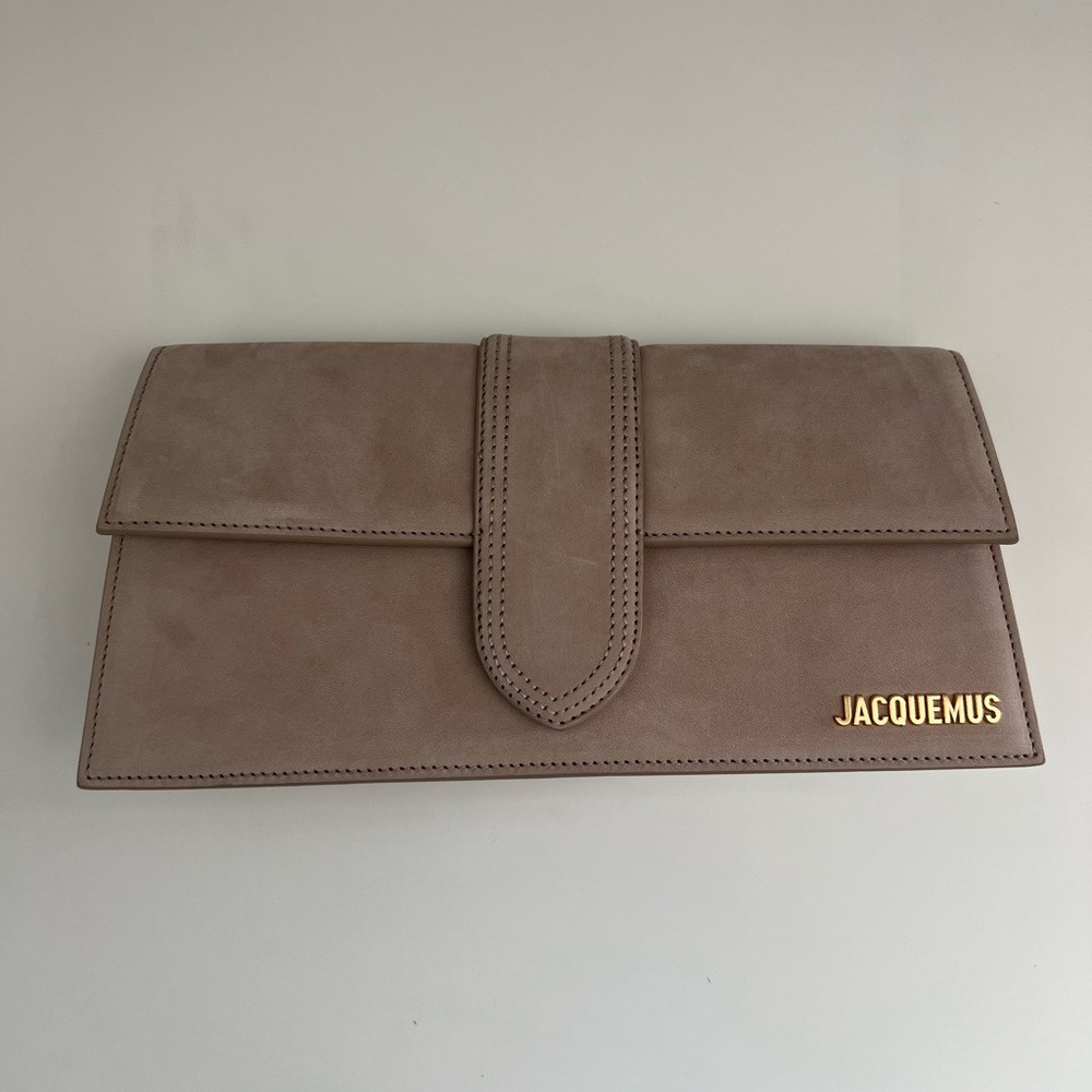 Jacquemus Tan Leather Clutch Minimalist Design